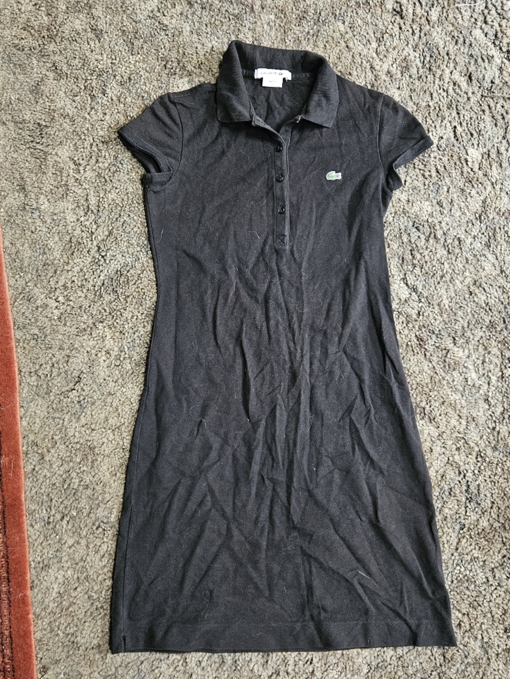 Lacoste Black Polo Shirt Dress